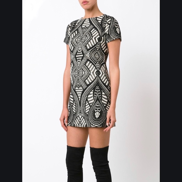 Alice + Olivia Geometric Pattern Mini Dress - Picture 1 of 4